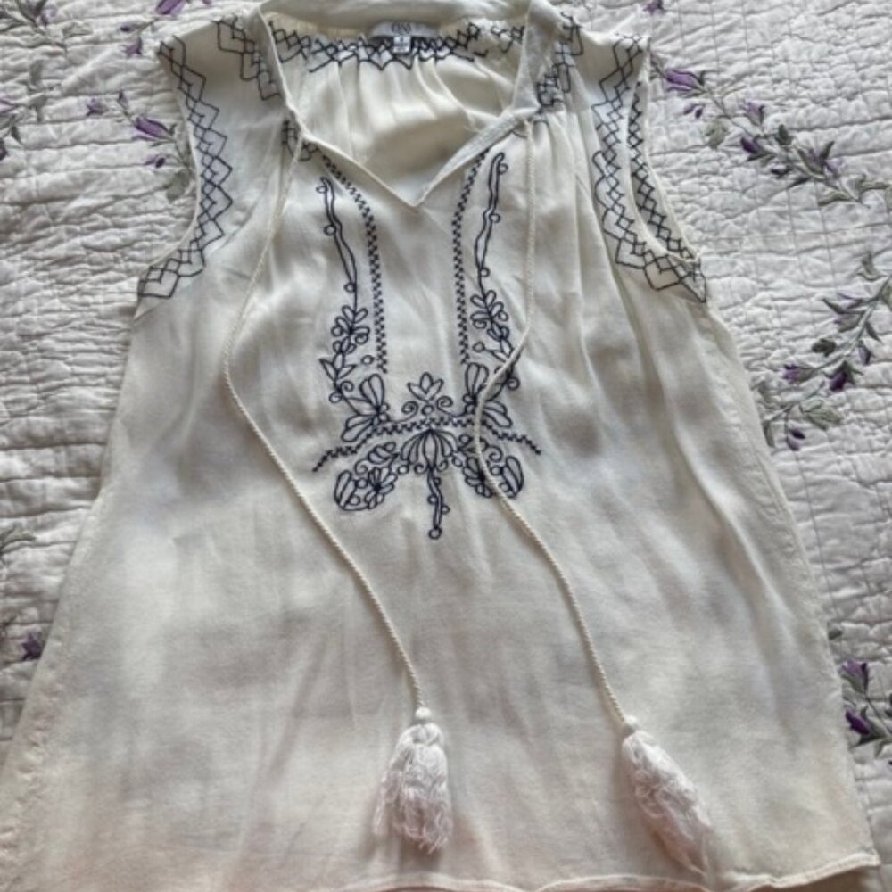 Stitch Fix Q&A Blouse with Embroidery